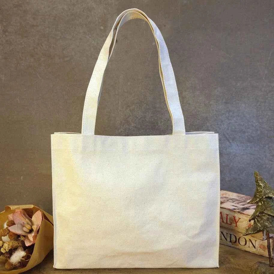 立體帆布包L｜有底有側邊帆布袋・支援客製印刷