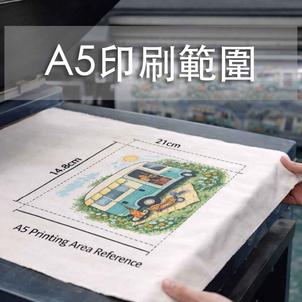 帆布袋全彩微噴轉印服務｜A5面積內